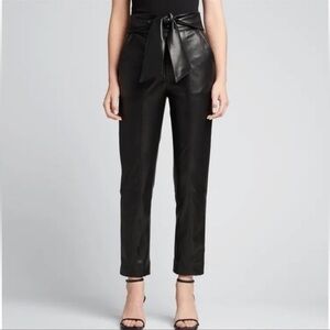 NWT Nicole Miller Tummy Control Hi-Rise Faux Vegan Leather Pants medium Black